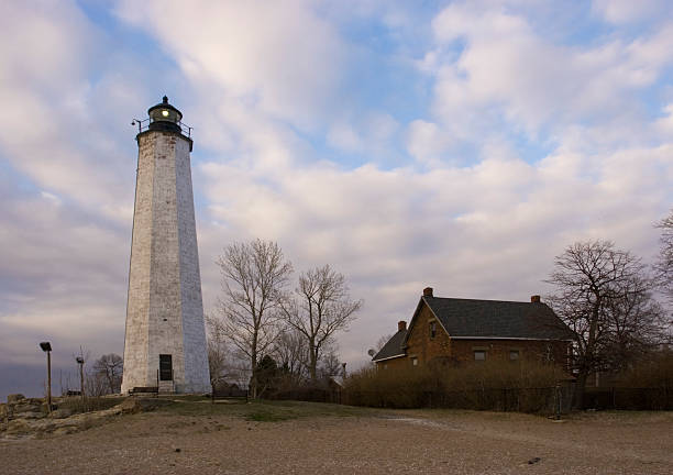 ニューヘヴン信号（コネチカット州）よりお越しの場合 - connecticut lighthouse new haven coastline ストックフォトと画像