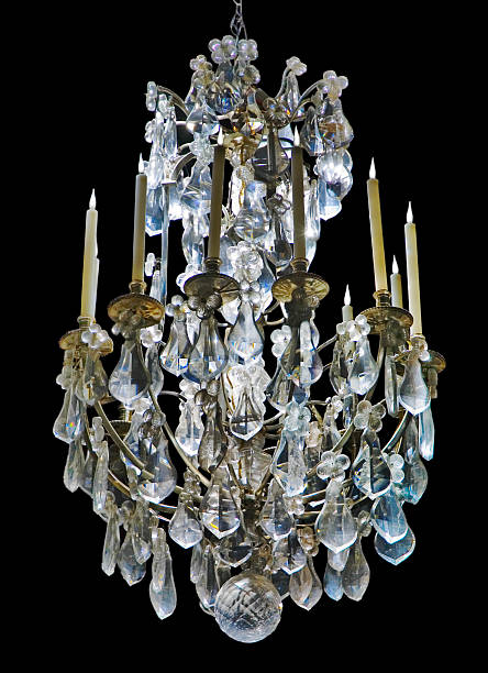 istock Elegant Crystal Chandelier on Black 172217152