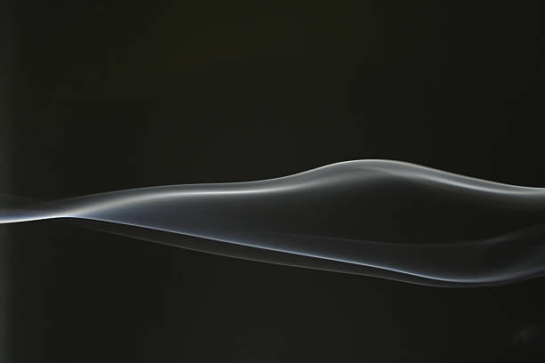 абстрактный дым на черном - single line in a row blue water стоковые фото и изображения
