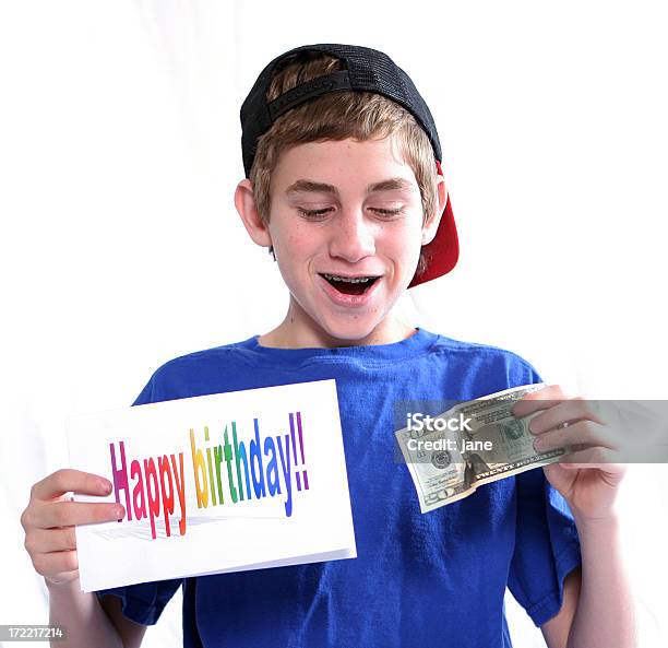 Cumpleaños Sorpresa Foto de stock y más banco de imágenes de Tarjeta de cumpleaños - Tarjeta de cumpleaños, Dinero, Niños