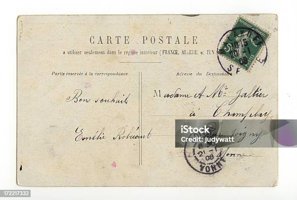 Antiguas Postal Foto de stock y más banco de imágenes de Viejo - Viejo, Francia, Sello postal