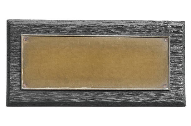 Bronze Plate Blank antique bronze plate. gold plaque blank stock pictures, royalty-free photos & images