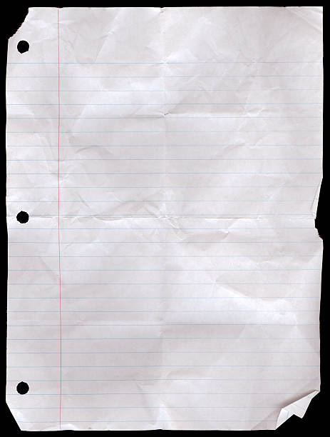 istock Notebook Paper Wrinkled - Wide Rule (100% View) 172217402