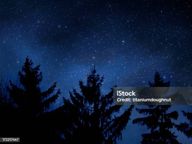 Starry Sky Stock Photo - Download Image Now - Awe, Bizarre, Blue