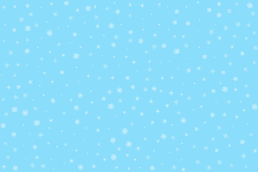Snow hand drawn background. This illustration is designed to make a smooth seamless pattern if you duplicate it vertically and horizontally to cover more space.