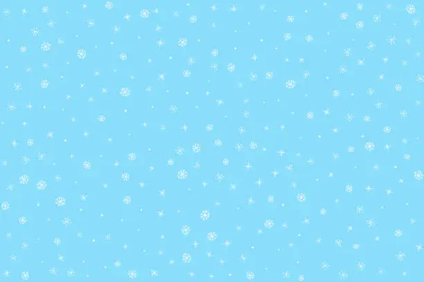 Vector illustration of Christmas snow background, cartoon style