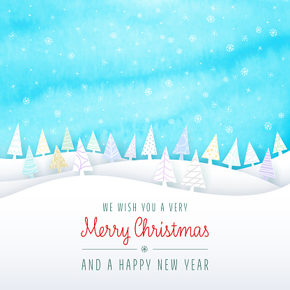 Vector Christmas card. Carefully layered and grouped for easy editing.