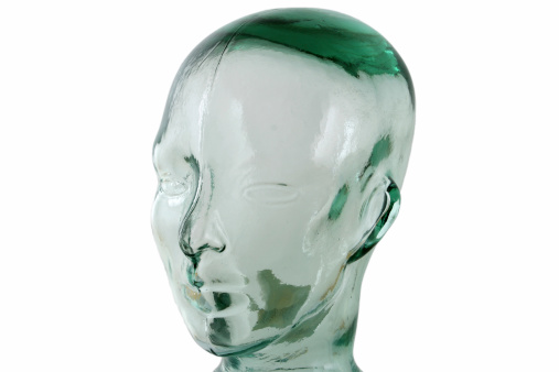A glass head! Isolated.EOS 20D