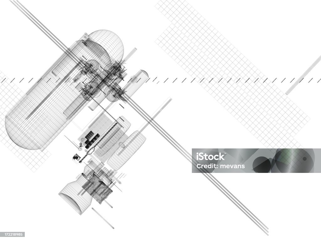 Abstrakte Technische Zeichnung - Lizenzfrei Detailliert Stock-Foto