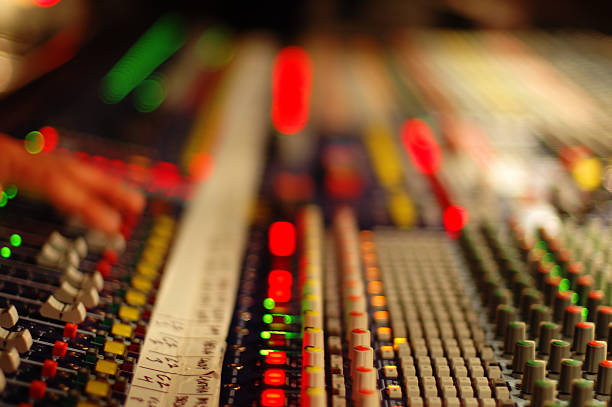 istock Close-up of a sound board control panel 172219001