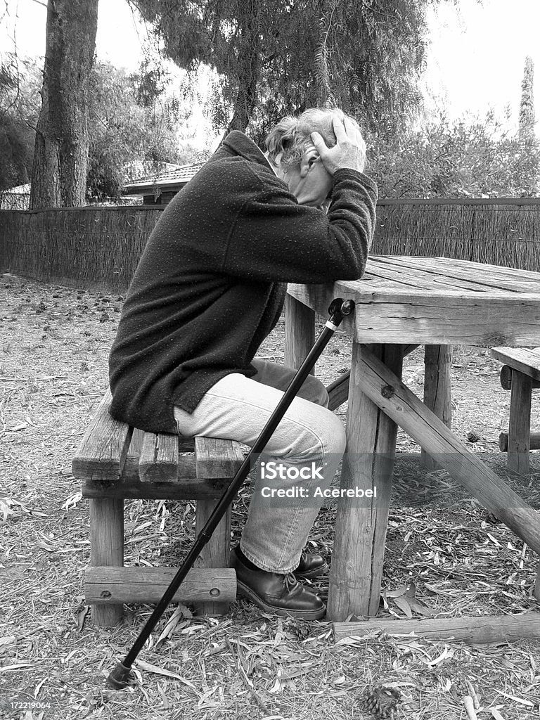 Depresión, o sólo es la fatiga Blanco y negro - Foto de stock de Adulto libre de derechos