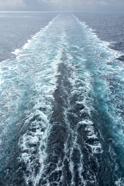 wake behind a ship on the North Sea