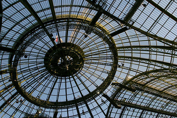 Looking up at the elaborate design of the roof Belle epoque cupola stock pictures, royalty-free photos & images