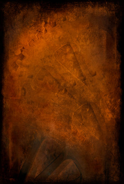 Grungy Old Rusty Gears Background Combination of photo and illustration techniques to make a montage of old rusty gears and grungy textures. On finely textured canvas paper. Great textured background for type. crud stock pictures, royalty-free photos & images