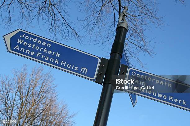 Amsterdam Señal De Dirección Foto de stock y más banco de imágenes de Anne Frank - Anne Frank, Señal - Mensaje, Aire libre