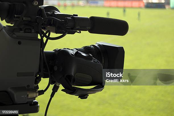 Football Match Camera Stock Photo - Download Image Now - Image Montage, Journalist, Expertise