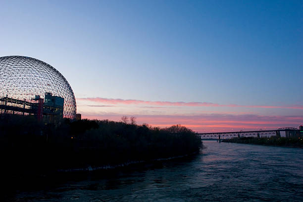 volta geodetica sull'isola di sant'elena - dome montreal geodesic dome built structure foto e immagini stock