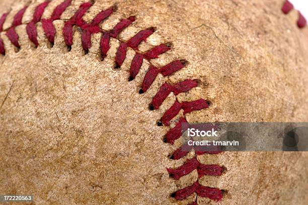 Photo libre de droit de Coutures Macro De Baseball banque d'images et plus d'images libres de droit de Balle de baseball - Balle de baseball, Balle ou ballon, Baseball