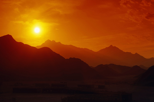 desert and mountains in north africa