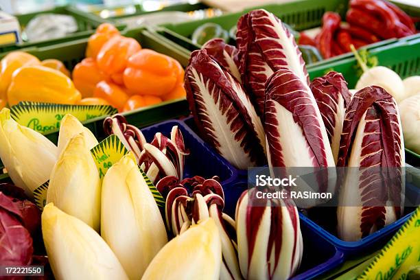 Endive Stock Photo - Download Image Now - Witloof Chicory, Salad, Bell Pepper