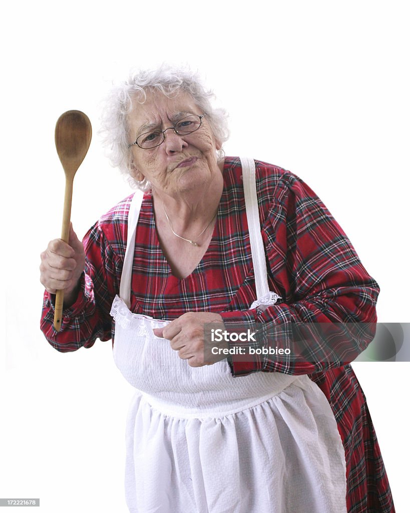 Granny da cozinha - Foto de stock de Avó royalty-free