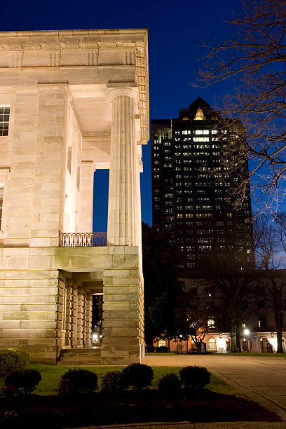 istock NC Capitol and Skyscraper at Dusk 02 172221822
