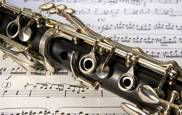 istock Clarinet keys on music 172222182