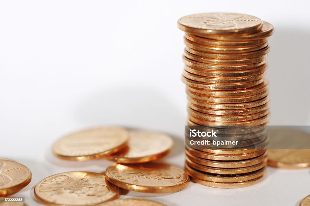 Monety 1-centowe (25 ułożone & zmiany - Zbiór zdjęć royalty-free (1 cent amerykański)