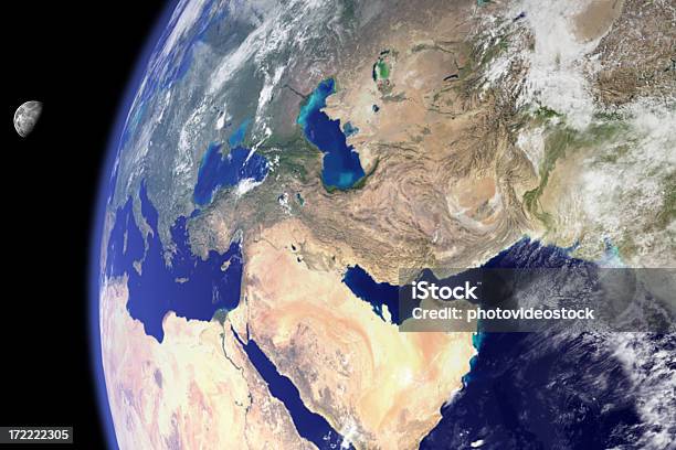 Médio Oriente Agitação E Área De Guerra - Fotografias de stock e mais imagens de Globo terrestre - Globo terrestre, Médio Oriente, Planeta Terra