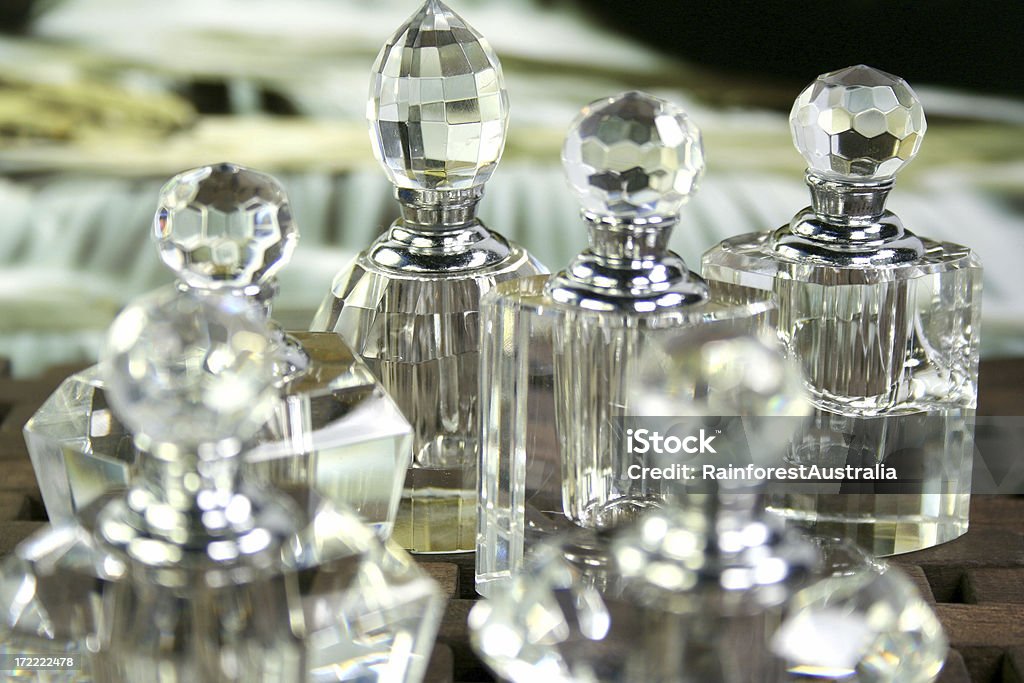 crystal perfume bottles Crystal perfume bottles. Crystal Stock Photo