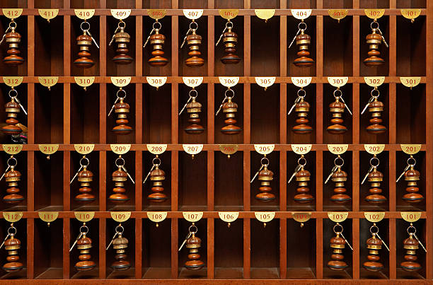 an electronic key cabinet with different keys