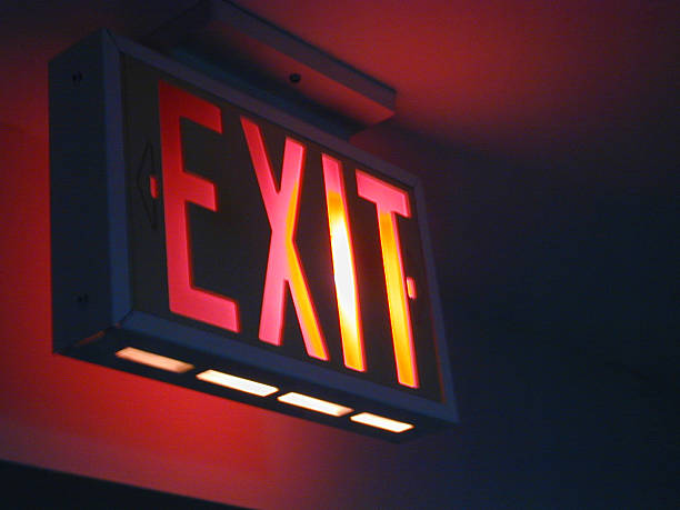 Exit Light stock photo