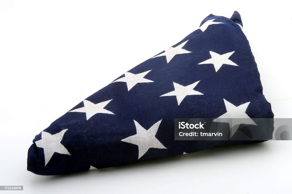 Amerikanische Flagge Gefaltet - Lizenzfrei Amerikanische Flagge Stock-Foto