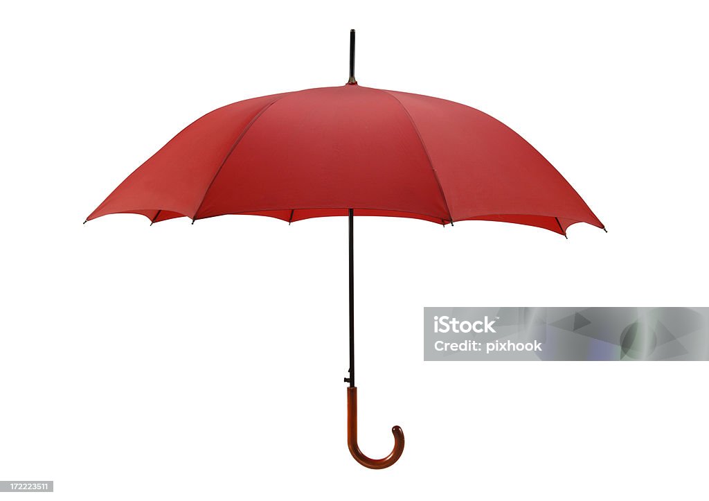 밝은 빨간색 파라솔 경로 - 로열티 프리 우산 스톡 사진