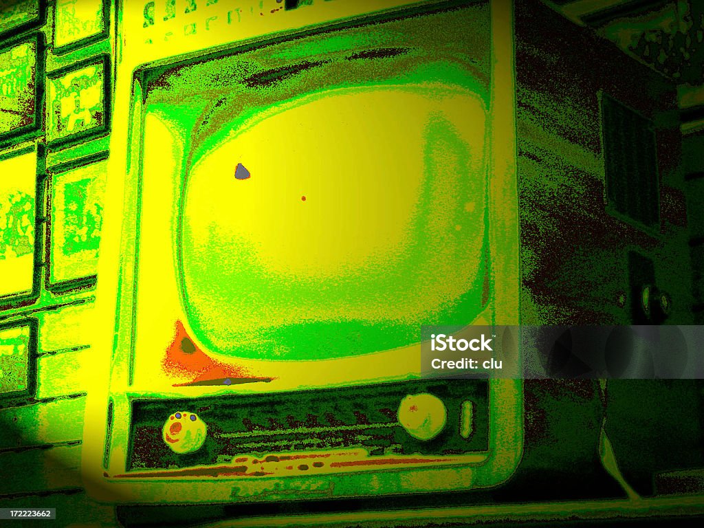 old tv old tv screen 1960-1969 Stock Photo