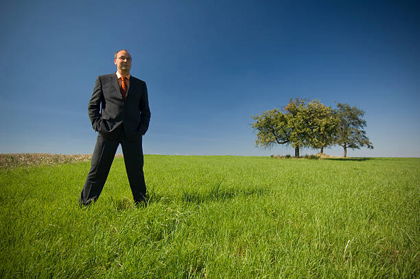 istock Business man in a field 172224318