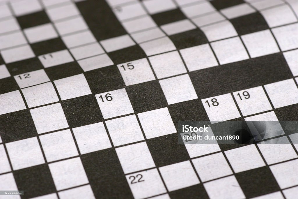 Crossword A blank crossword puzzle. Backgrounds Stock Photo
