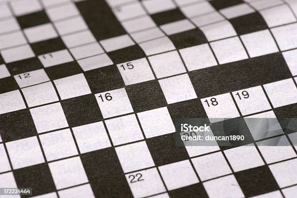 Crossword Stock Photo - Download Image Now - Backgrounds, Crossword Puzzle, Blank