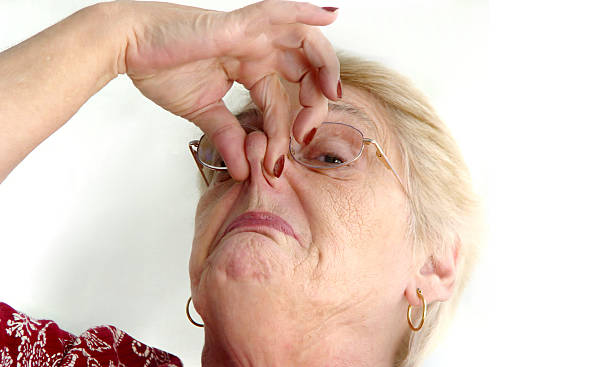선임-stink 있는 것은 무엇입니까? - making a face smelling women human nose 뉴스 사진 이미지