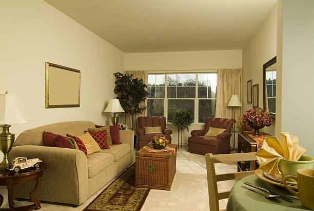 Traditional Apartment Livingroom Interior stock photo