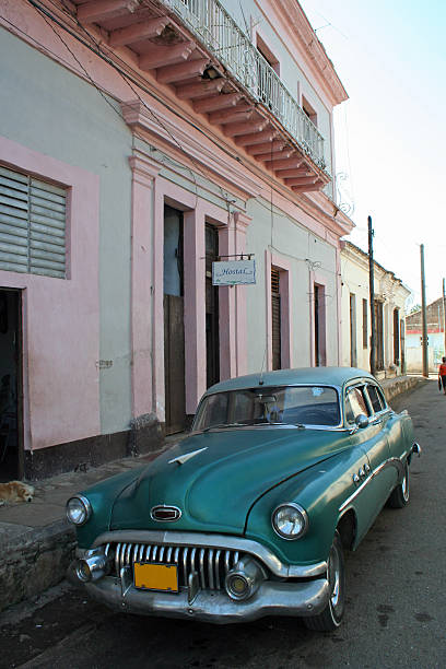 istock car in front of hostal 172225380