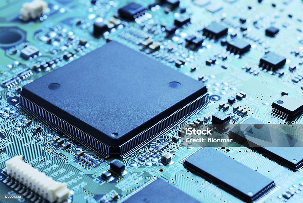 Microchips - Photo de Carte de port informatique libre de droits