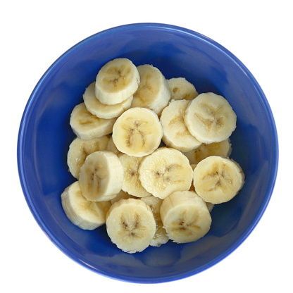 Bananas in Blue Bowl