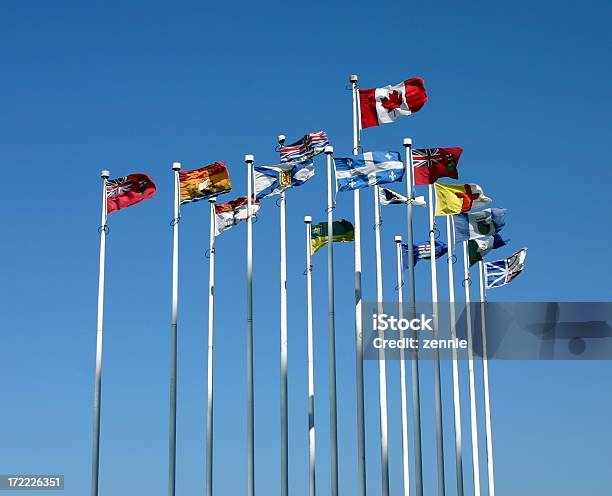 Flagscanadaprovinces Foto de stock y más banco de imágenes de Bandera - Bandera, Canadá, Celebración - Acontecimiento