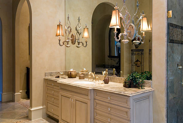 Sink Vanity Master bath sink vanity powder room stock pictures, royalty-free photos & images