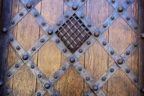 istock Wooden Door with Iron mounting 172226776