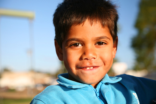 smiling aboriginal boy
