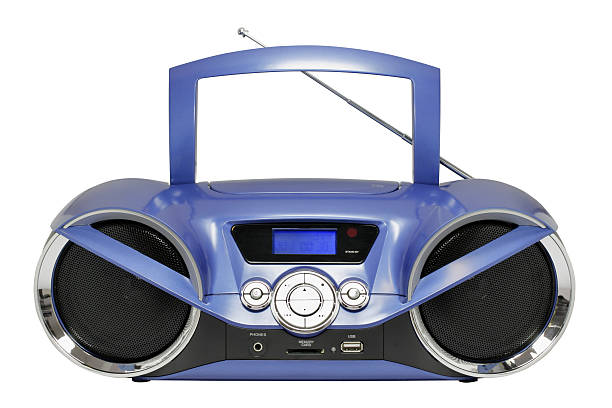 tragbare fm mp3-audio-player (clipping path), isoliert - cd player stock-fotos und bilder