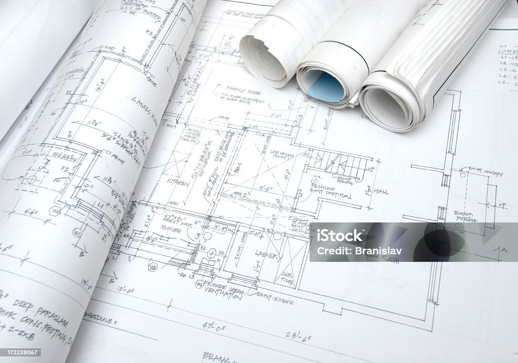 blueprints b13 house blueprints Blueprint Stock Photo