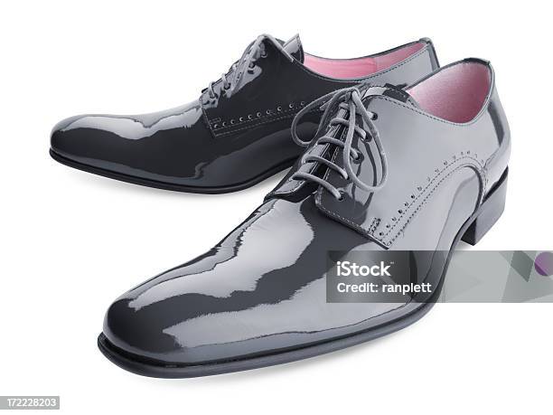 Funky Grau Schuhe Auf Weißem Hintergrund Mit Clipping Path Stockfoto und mehr Bilder von Aufnahme von unten